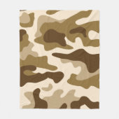 Beige camouflage patroon fleece deken (Voorkant)