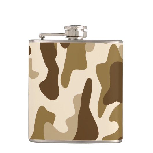 Beige camouflage patroon heupfles (Voorkant)
