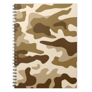 Beige camouflage patroon notitieboek