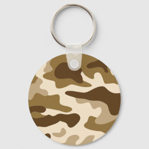 Beige camouflage patroon sleutelhanger