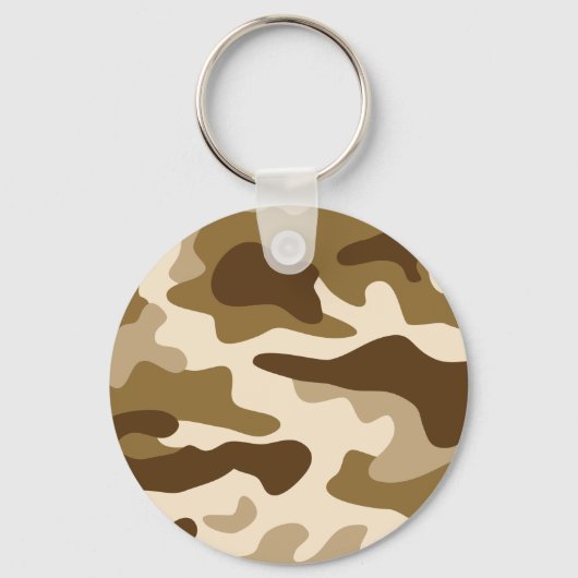 Beige camouflage patroon sleutelhanger (Voorkant)