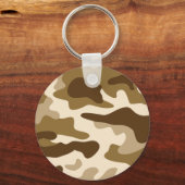 Beige camouflage patroon sleutelhanger (Voorkant)