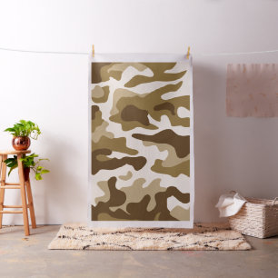 Beige camouflage patroon stof