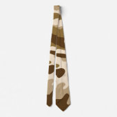 Beige camouflage patroon stropdas (Achterkant)