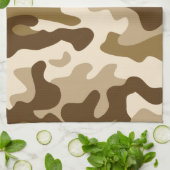 Beige camouflage patroon theedoek (Gevouwen)