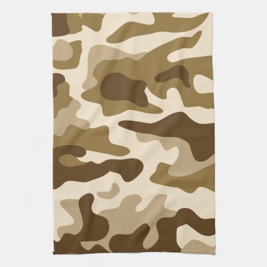 Beige camouflage patroon theedoek (Verticaal)