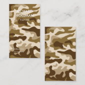 Beige camouflage patroon visitekaartje (Voorkant / Achterkant)
