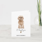 Beige Cavapoo Dog Mum Puppy Pets Birthday Kaart (Voorkant)