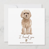 Beige Cavapoo Dog Mum Puppy Pets Birthday Kaart (Voorkant)