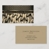 Beige Chain Professional Auto Towing Service Visitekaartje (Voorkant / Achterkant)