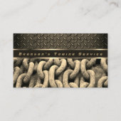 Beige Chain Professional Auto Towing Service Visitekaartje (Voorkant)