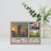 Beige Chalk sparen het Briefkaart van de Datum van (Staand voorkant)