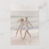 Beige Champagne Wedding Details Foto Informatiekaartje (Achterkant)