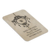 Beige  Chandelier Save the Date Magnet Magneet (Rechterzijde)