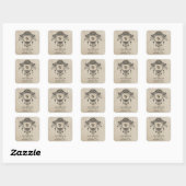 Beige Chandelier Save the Date Stickers (Vel)