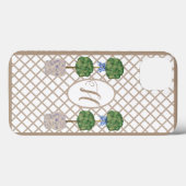 Beige Chinoiserie Gemberpot Vaas Topiaire Mand Case-Mate iPhone Case (Achterkant (horizontaal))