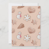 Beige Christmas Cookie Exchange Kaart (Achterkant)