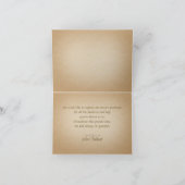 Beige Circle P Square Labels Sympathie Dank u Bedankkaart (Binnen)