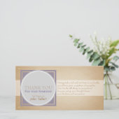 Beige Circle P Square Labels Sympathie P Hartelijk Bedankkaart (Staand voorkant)