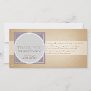 Beige Circle P Square Labels Sympathie P Hartelijk Bedankkaart