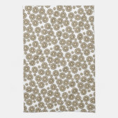 Beige Circular White Kitchen Hand Towel Theedoek (Verticaal)