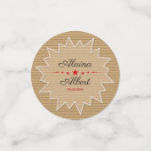 Beige Cirkel en Starburst Confetti (Kleine voorkant)