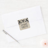 Beige cirkels Sla de Stickers Datum op (Envelop)