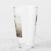 BEIGE CLASSIC ELEGANT PAAR QR SAVE THE DATE GLAS (Links)