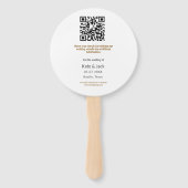 BEIGE CLASSIC ELEGANT PAAR QR SAVE THE DATE HANDWAAIER (Achterkant)