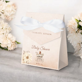  Beige Classic Genderneutraal Baby shower Bedankdoosjes