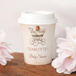  Beige Classic Genderneutraal Baby shower Papieren Bekers