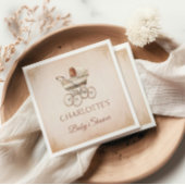 Beige Classic Genderneutraal Baby shower Servet