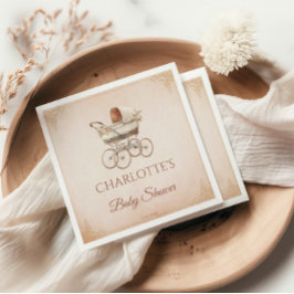  Beige Classic Genderneutraal Baby shower Servet