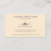 Beige Classy Dirty Janitorial Schoonmaak Service Visitekaartje (Achterkant)