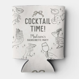 Beige Cocktailparty Retro Bruidsfeest favors Blikjeskoeler