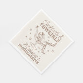 Beige Cocktails en Cowgirls Rodeo Bachelorette Servet (Hoek)