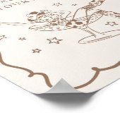 Beige Cocktails en Cowgirls Rodeo Favors Sign Poster (Hoek)