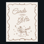 Beige cocktails en cowgirls rodeo Kaarten en gesch Poster<br><div class="desc">Maak je klaar om je bruid in echte Nashville-stijl te vieren met dit Cocktails en Cowgirls-Collectie! Met een chique cowgirl die loungt in een cocktailglas en neutrale beige en bruine accenten, geeft het Nashville Girls Night-vibes. Pak je laarzen en je besties, want dit wordt een feest om te onthouden! ★...</div>