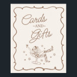 Beige cocktails en cowgirls rodeo Kaarten en gesch Poster<br><div class="desc">Maak je klaar om je bruid in echte Nashville-stijl te vieren met dit Cocktails en Cowgirls-Collectie! Met een chique cowgirl die loungt in een cocktailglas en neutrale beige en bruine accenten, geeft het Nashville Girls Night-vibes. Pak je laarzen en je besties, want dit wordt een feest om te onthouden! ★...</div>