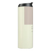 Beige Color White Trendy Minimalist Thermosbeker (Gedraaid links)