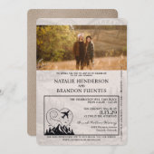 Beige Colorado Passport Wedding Kaart (Voorkant / Achterkant)
