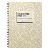 Beige Composition Notitieboek (Voorkant)