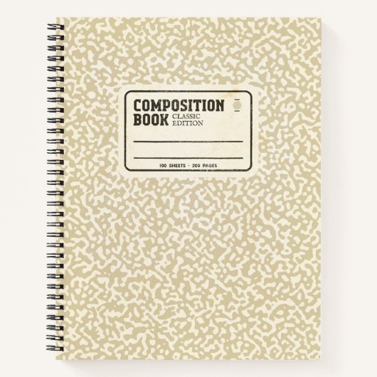 Beige Composition Notitieboek (Voorkant)