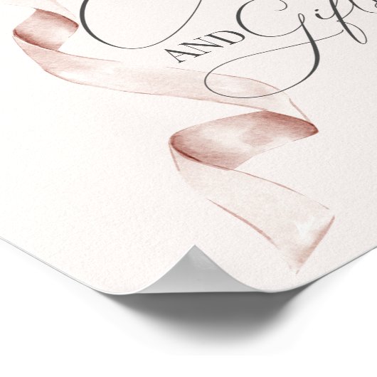 Beige Coquette Boog Kaarten en geschenken Party De Poster (Hoek)