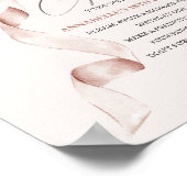 Beige Coquette Boog Verjaardag Tijd Capsule Teken Poster (Hoek)