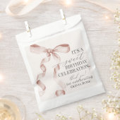 Beige Coquette Bow Girl Verjaardagsfeestje Dessert Bedankzakje (Geknipt)