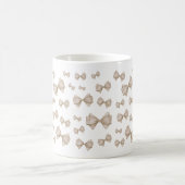 Beige Coquette Bow Pattern Koffiemok (Center)