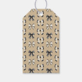 Beige Coquette Bows Halloween Gift Labels Cadeaulabel (Voorkant)