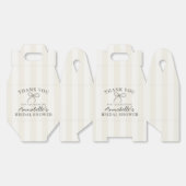 Beige Coquette Strik Beige Bruiloft Borrelhapjes Bedankdoosjes (Ongevouwen)