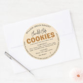 Beige Cottage Cookie Ingredientenlijst Sticker (Envelop)